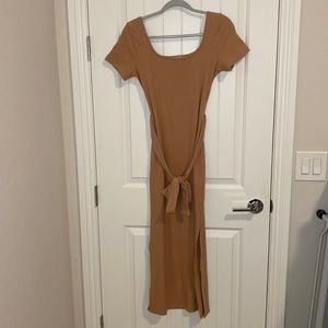 Petal and pup pale pink midi sweater dress. Ribbed